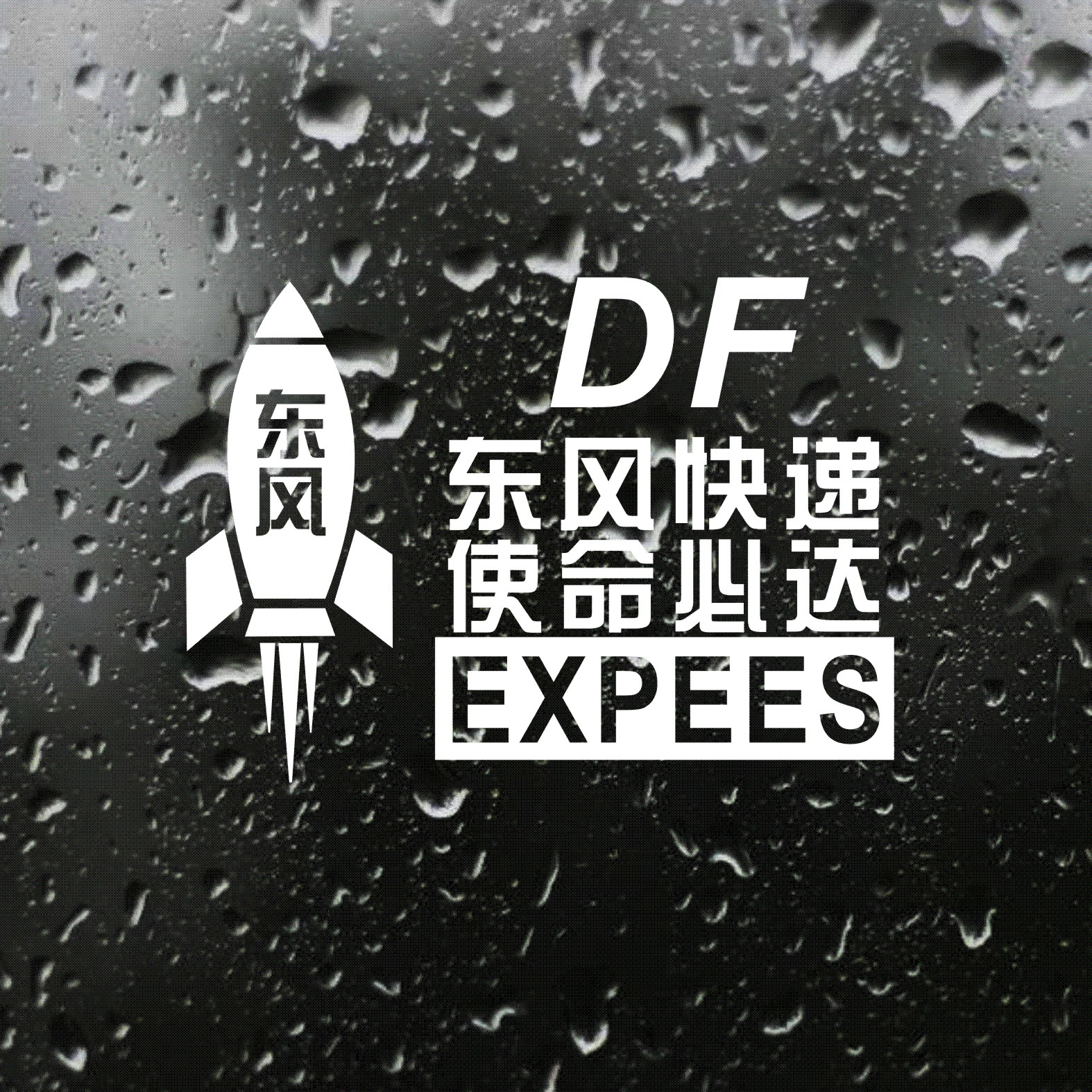 东风快递使命必达车贴汽车后档车门防水防晒反光贴纸