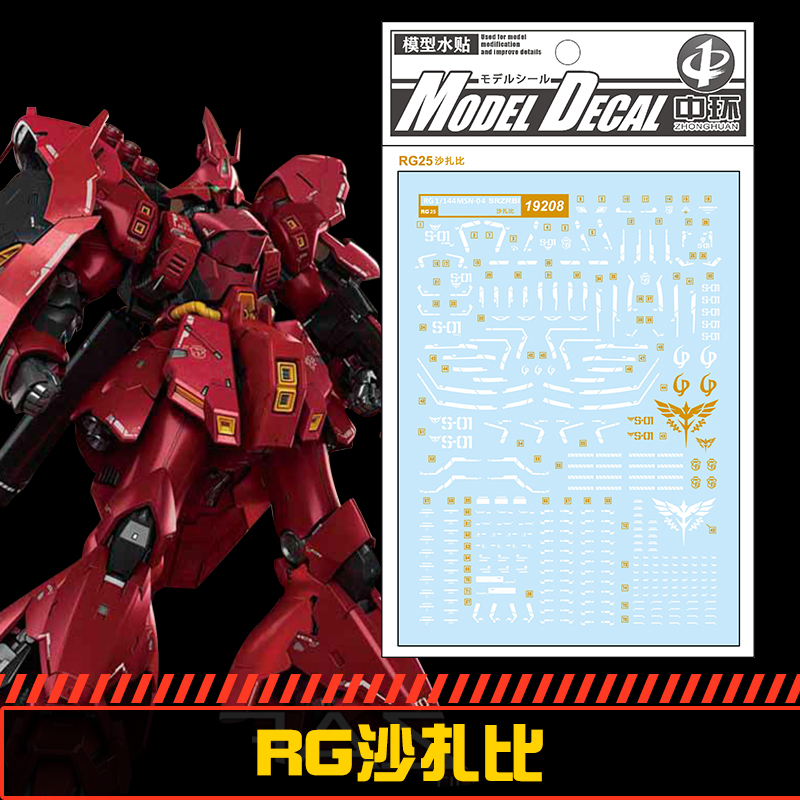 (中环水贴19208) RG 1/144 MSN-04SRZRBI沙扎比专用水贴配万代-封面