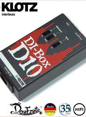 KLOTZ 无源DI盒(德 D10KL 阻抗变换器  匹配器 直连盒 单块接线盒