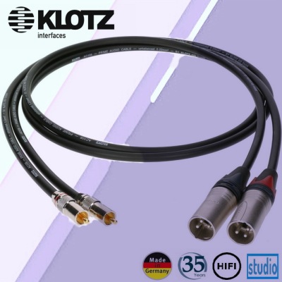 德国转卡侬头Klotz公RCA转XLR公