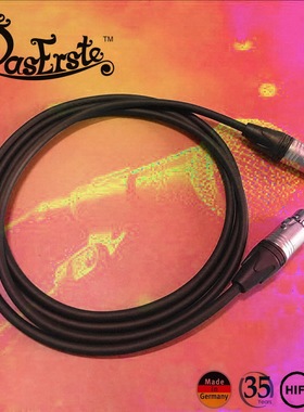 DIY KLOTZ电容麦动圈话筒平衡线卡农公母6.35大三芯镀银键stage22