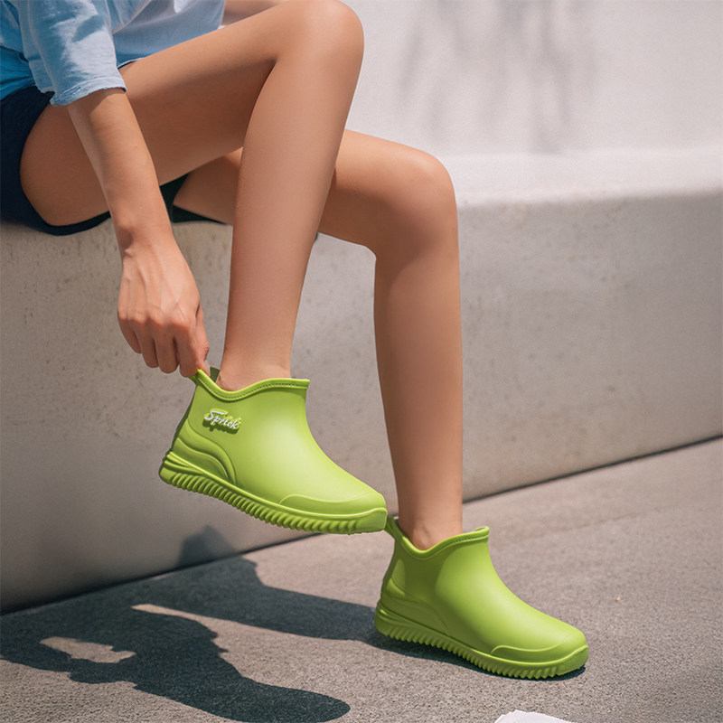 韩版雨鞋女士男士时尚外穿短筒雨靴保暖平底防水厨房工作洗车胶鞋,女鞋,雨鞋,淘宝优惠券,粉丝福利购,淘宝优惠卷