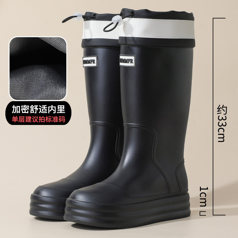 雨鞋女款时尚外穿雨靴中筒水鞋防水防滑胶鞋轻便套鞋成人大童水靴