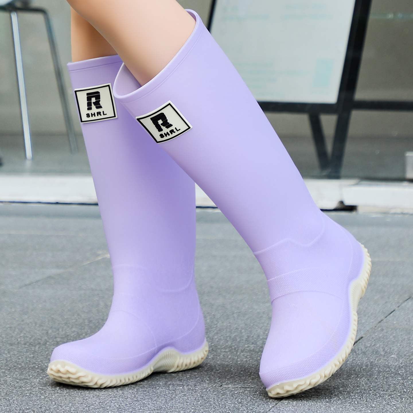 日式雨靴男女时尚户外男士水鞋长筒胶鞋钓鱼洗车防水防滑情侣雨鞋