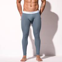 Autumn and winter new men's thermal underwear, Modal thin solid color no-wear underwear, stretch line pants, underpants, base layer and thermal pants thumbnail 8