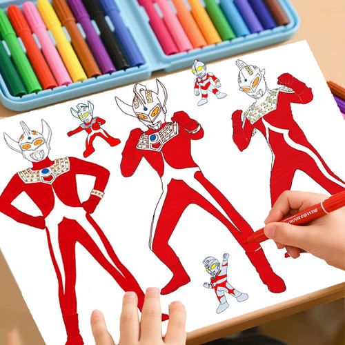 奥特曼速描本涂色画画本加厚正版