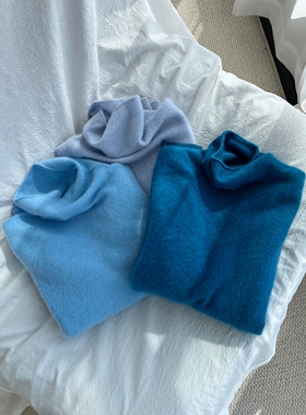 基础打底内搭高领宝蓝色针织衫女2025秋冬季巨好看慵懒高级感上衣