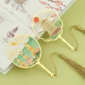 古风金属书签古典中国风黄铜镂空高颜值礼盒套装 北京风景旅旅纪念