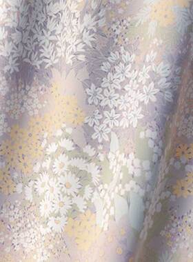 日本进口环保粉色花朵图案卧室客厅房间定制东理遮光窗帘TKF20445