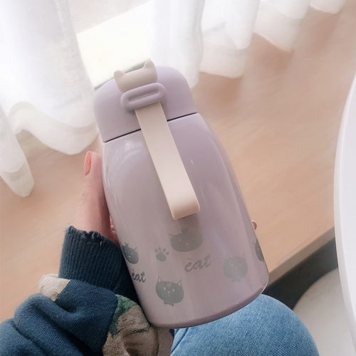 保温杯少女心不锈钢艾可思便携