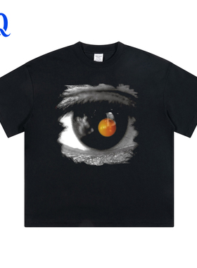 MQ原创25SS 陶喆黑色柳丁Vintage水洗短袖DAVIDTAO美式重磅T恤