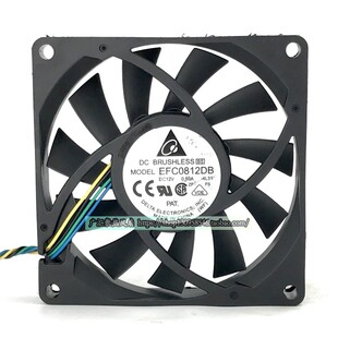 原装台达 8cm 12V 0.5A 8015 EFC0812DB 4线PWM智能温控 散热风扇