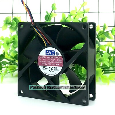 DS08025R12U全新AVC散热风扇12v0.7A机箱CPU智能控速PWM8cm散热器