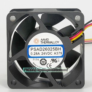 全新AAVID 24V PSAD26025BH 0.28A变频器6025大风量机箱散热风扇