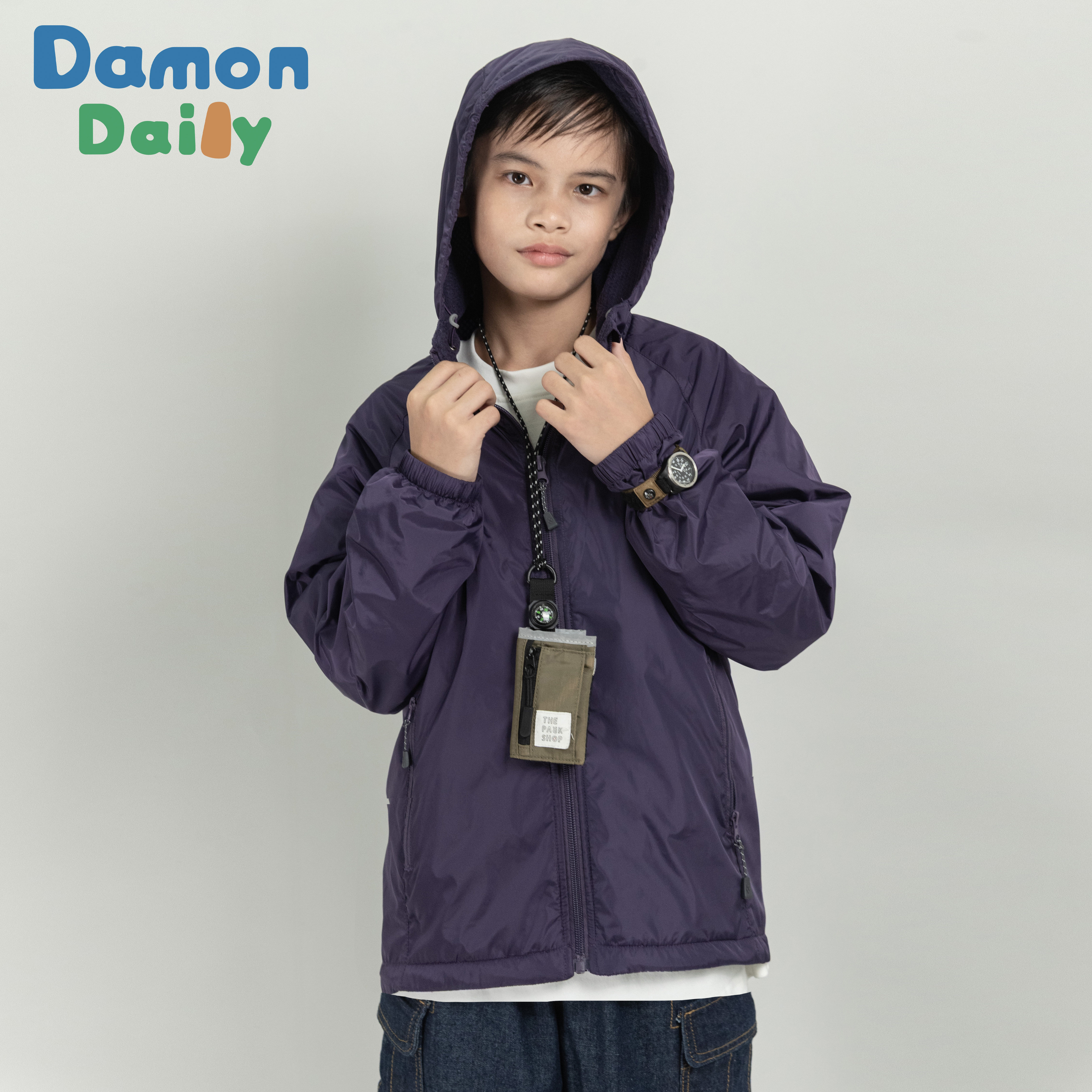 26秋季男女童户外防风软壳冲锋衣 双层网眼内衬外套 DAMON DAILY