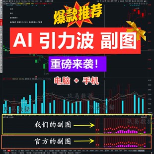 AI资金引力波副图指标高端收费指标中期趋势波段买卖同花某顺公式