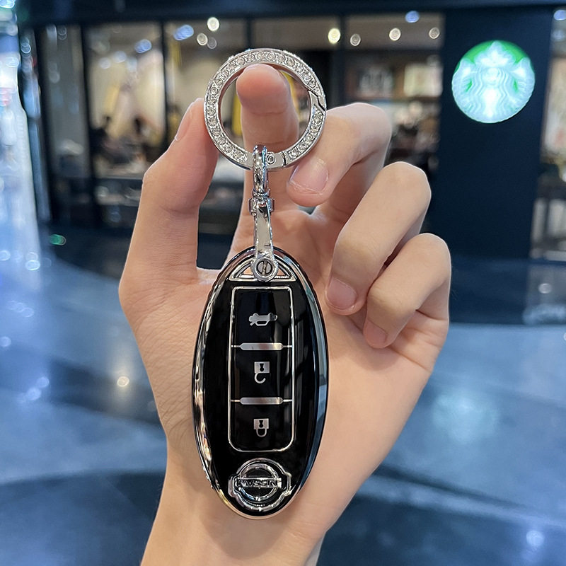 适用日产16/17/18/19/20款轩逸男士女汽车锁匙链扣保护壳钥匙包套