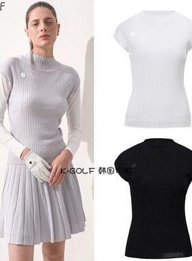 ANELL韩国正品代购高尔夫球服24年女夏透气凉爽混纺针织背心衣