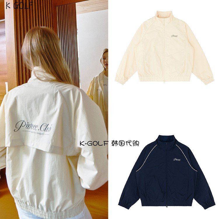PIVVEE韩国正品代购高尔夫球服25年女春舒适立领宽松运动风衣外套