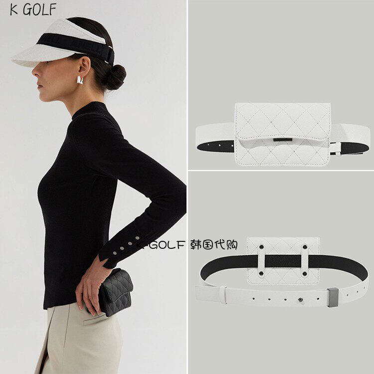 韩国代购ANELL高尔夫腰包23年女春托特包运动舒适轻菱形golf包