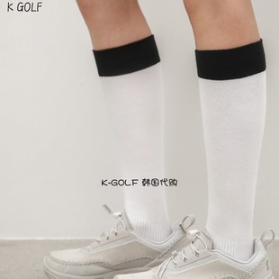 18 OBER韩国正品代购高尔夫球袜24年女春秋柔软拼色过膝运动球袜