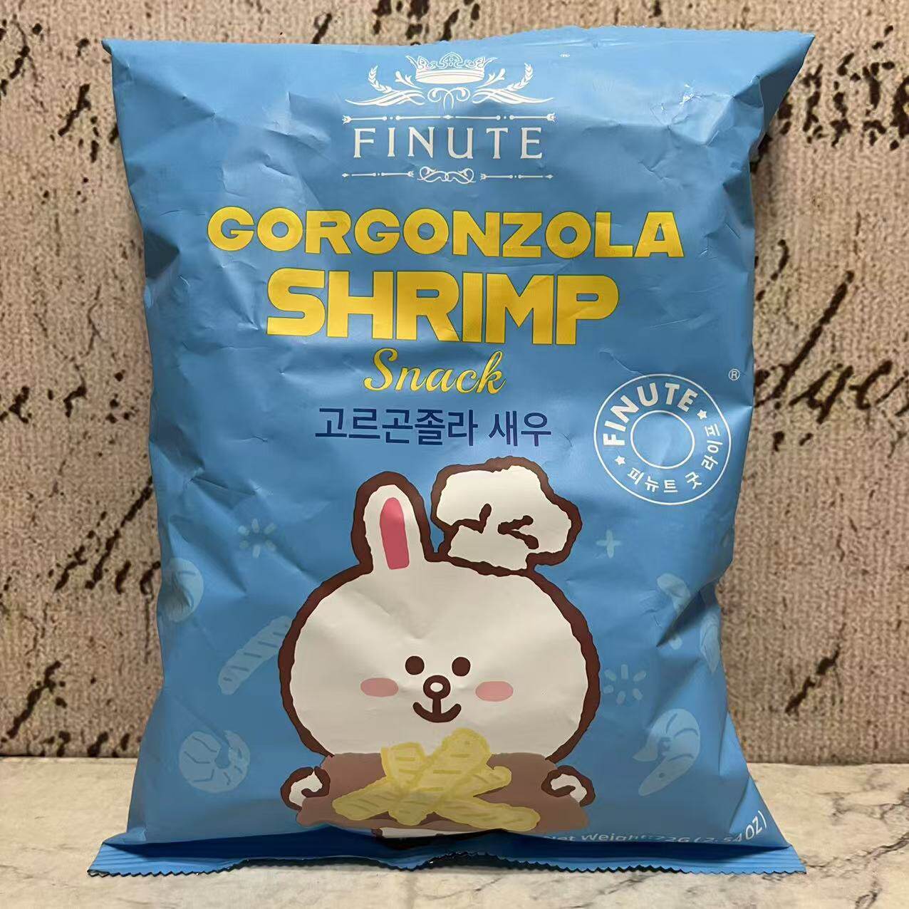 临期特卖 韩国进口戈贡佐拉干酪味虾条72g袋装 膨化食品 休闲零食