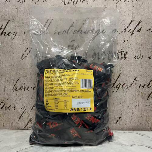 特价售卖 瑞士三角迷你黑牛奶巧克力制品含蜂蜜及巴旦木糖1.25kg