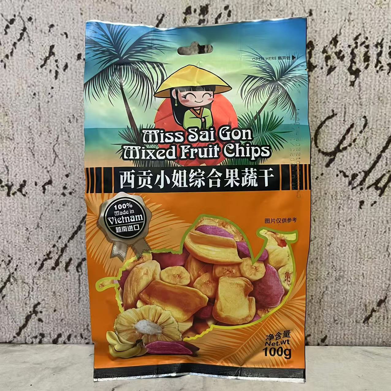 临期特卖 越南进口西贡小姐综合果蔬干100g 菠萝蜜芭蕉紫薯果蔬干