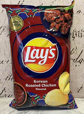 临期裸价特卖 台湾产 Lay's乐事韩式烧鸡味薯片184.2g 休闲零食