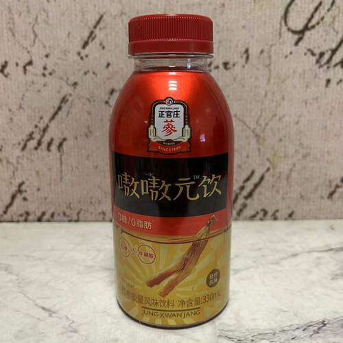 临期特卖 正GUAN庄 嗷嗷元饮 轻柠风味红参能量风味饮料330ml瓶装