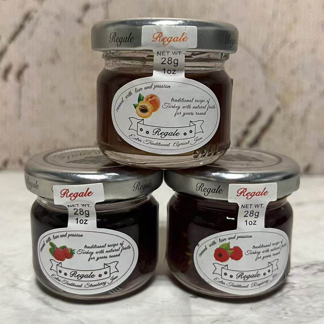 临期特卖 土耳其进口杏草莓覆盆子果酱28g瓶装 早餐面包涂抹果酱