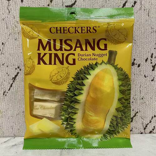 临期裸价特卖 马来西亚进口猫山王榴莲风味白巧克力60g 休闲零食