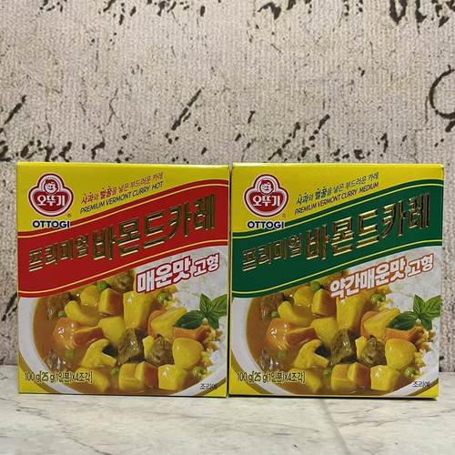 特价售卖 韩国进口不倒翁辣味微辣味苹果咖喱100g盒装 复合调味料