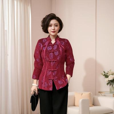 盘扣中老年秋装唐装60岁70外套