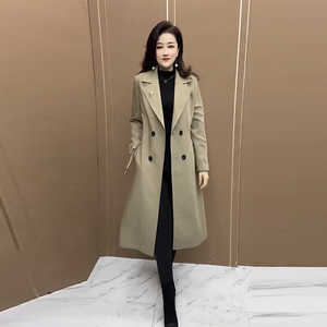 胸针聚酯时尚风衣减龄洋气外套