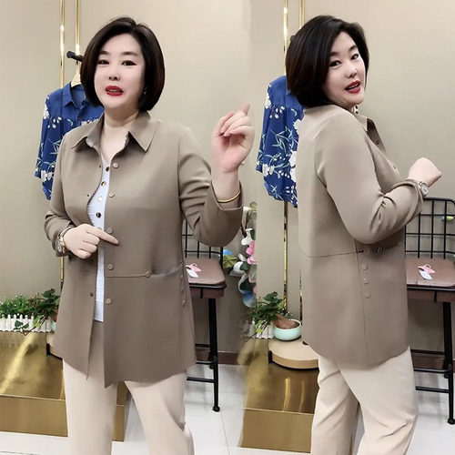 春装中长款遮肉风衣外套女士洋气