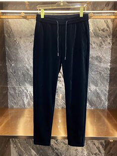 秋冬新款金丝绒休闲裤子男士弹力百搭修身直筒裤时尚商务网红裤潮