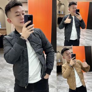 23冬季新款棉服男修身潮流菱形棒球服简约立领棉外套精神小伙棉衣