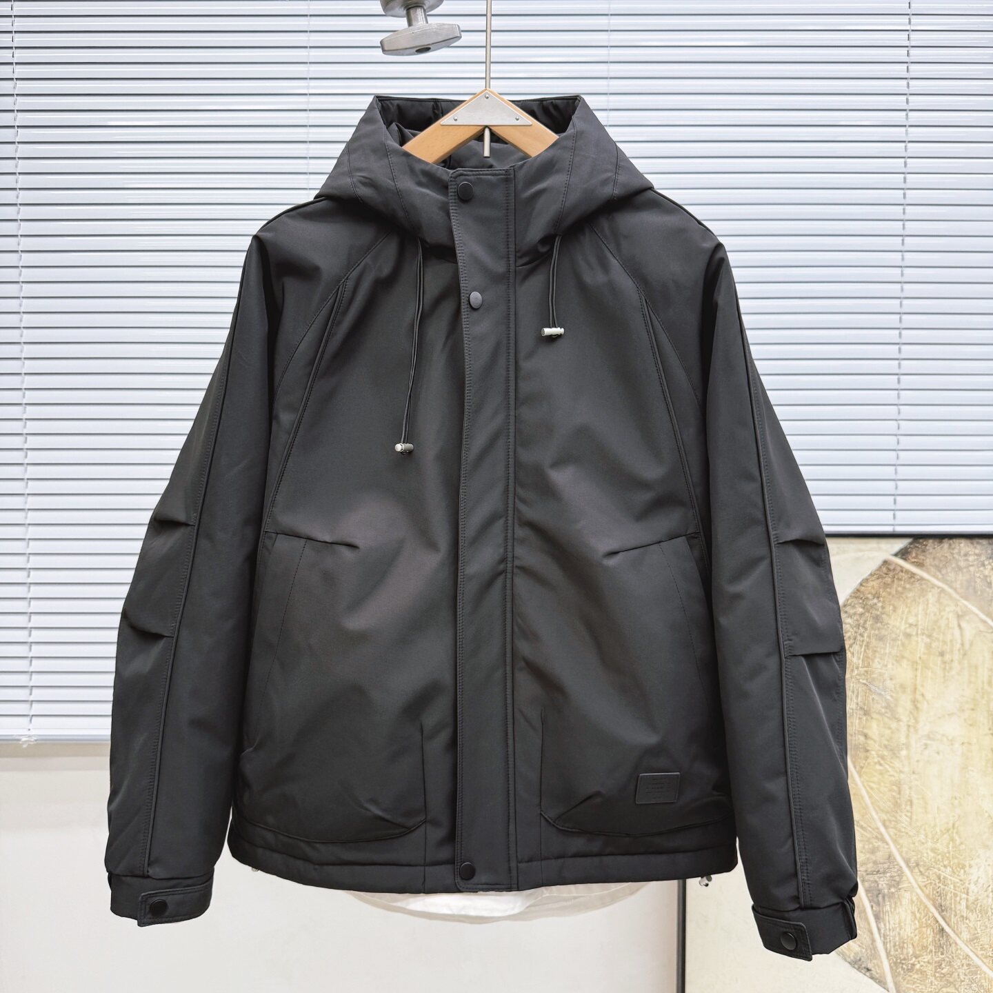 冬季男款连帽棉服保暖防寒高级感休闲百搭户外冲锋加棉外套棉衣潮