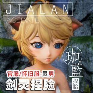【珈蓝】剑灵捏脸 灵男脸型数据 国服韩服国际服BNS私服可用 皮诺