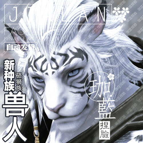 【珈蓝】最终幻想14 ff14捏脸数据 硌狮族狮子族 迷踪大猫 兽人白