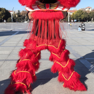 舞狮狮裤羊毛狮裤子醒狮狮被南狮狮子皮成人舞狮子裤舞狮表演服装