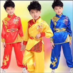 儿童舞龙服装舞龙舞狮道具演出服武术服装锣鼓服少儿打鼓服装