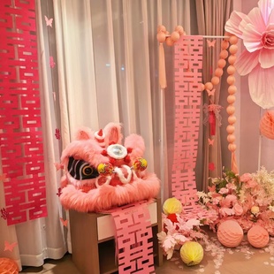 婚房布置醒狮头婚庆舞狮结婚拍照舞狮道具婚礼醒狮头婚庆摄影道具