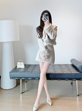 秋冬套装女装2024新款甜美韩风chic高级感气质名媛保暖加厚两件套