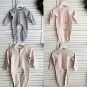 喜悦薛宝宝开裆连体衣婴儿睡衣春秋薄款 纯棉长袖 男女宝宝衣服爬服