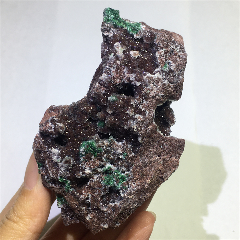 精品矿石标本雕刻原料孔雀石共生玛瑙软糖晶天然原石摆件地质科普