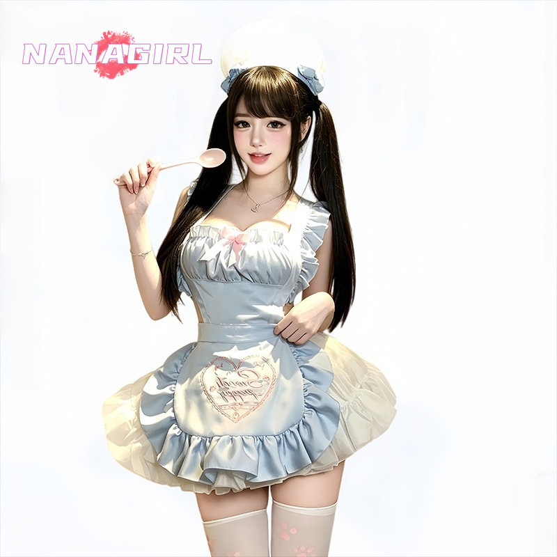 可爱夜场纯欲cosplay女仆围裙修女套装小胸猫咪御姐性感女佣制服