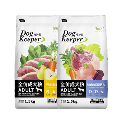 比乐鸭肉梨全期犬粮1.5kg50元