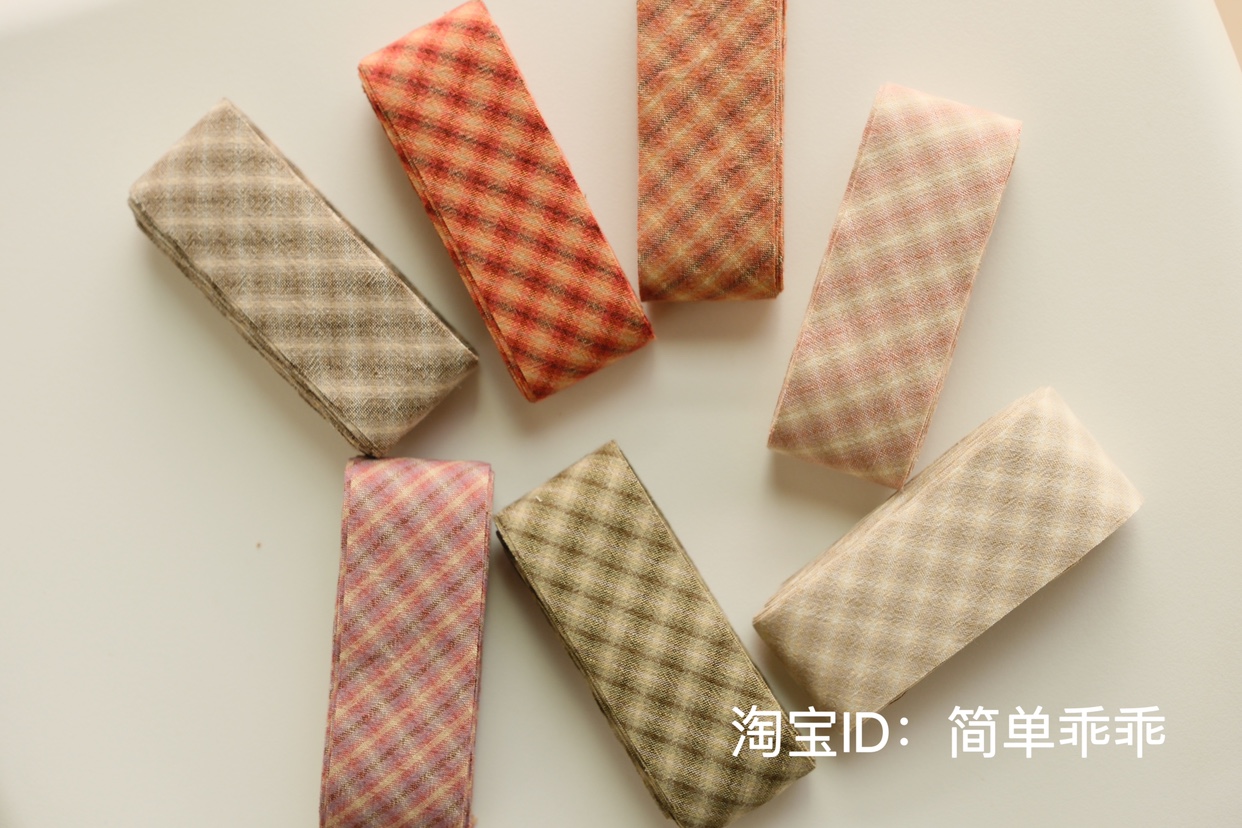 拼布辅料全棉先染包边条 嵌条 宽3.6厘米 娃衣 发卡 拼布手工辅料